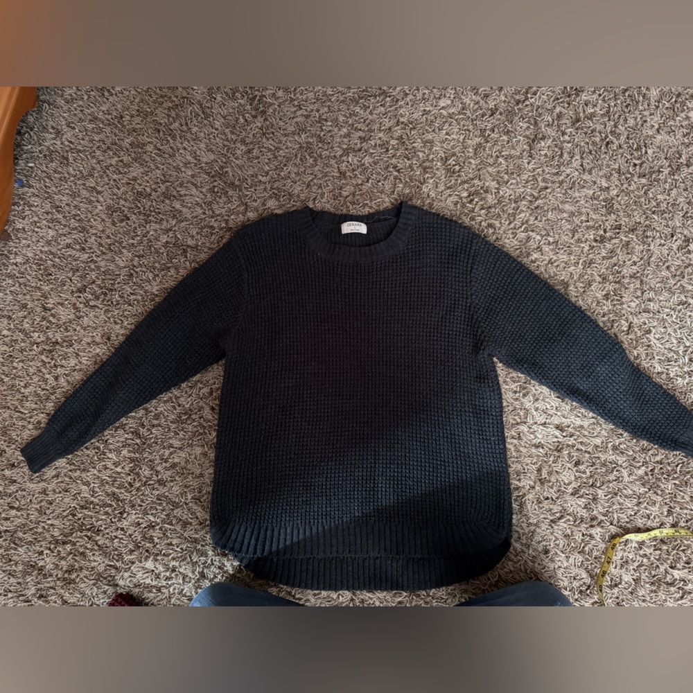 Zenana Outfitters Charcoal Knit Sweater